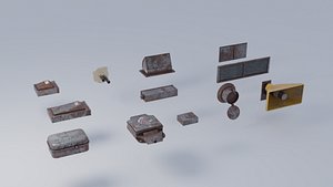 Building Exterior Greebles 4K and 2K 3D model