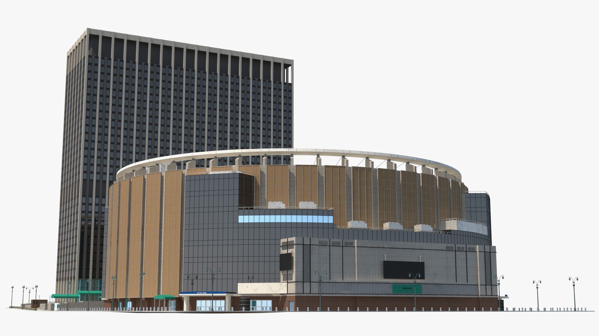 Multi Purpose Indoor Entertainment Arena 3D model preview