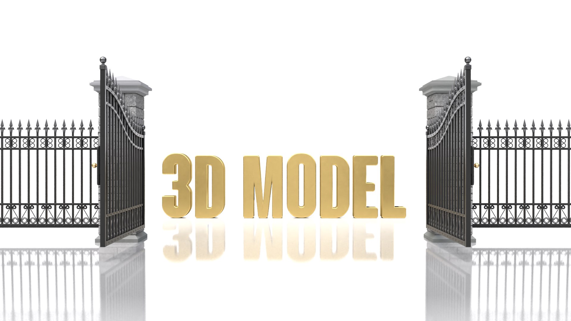 Opening Iron Gate Animation 3D - TurboSquid 2024531