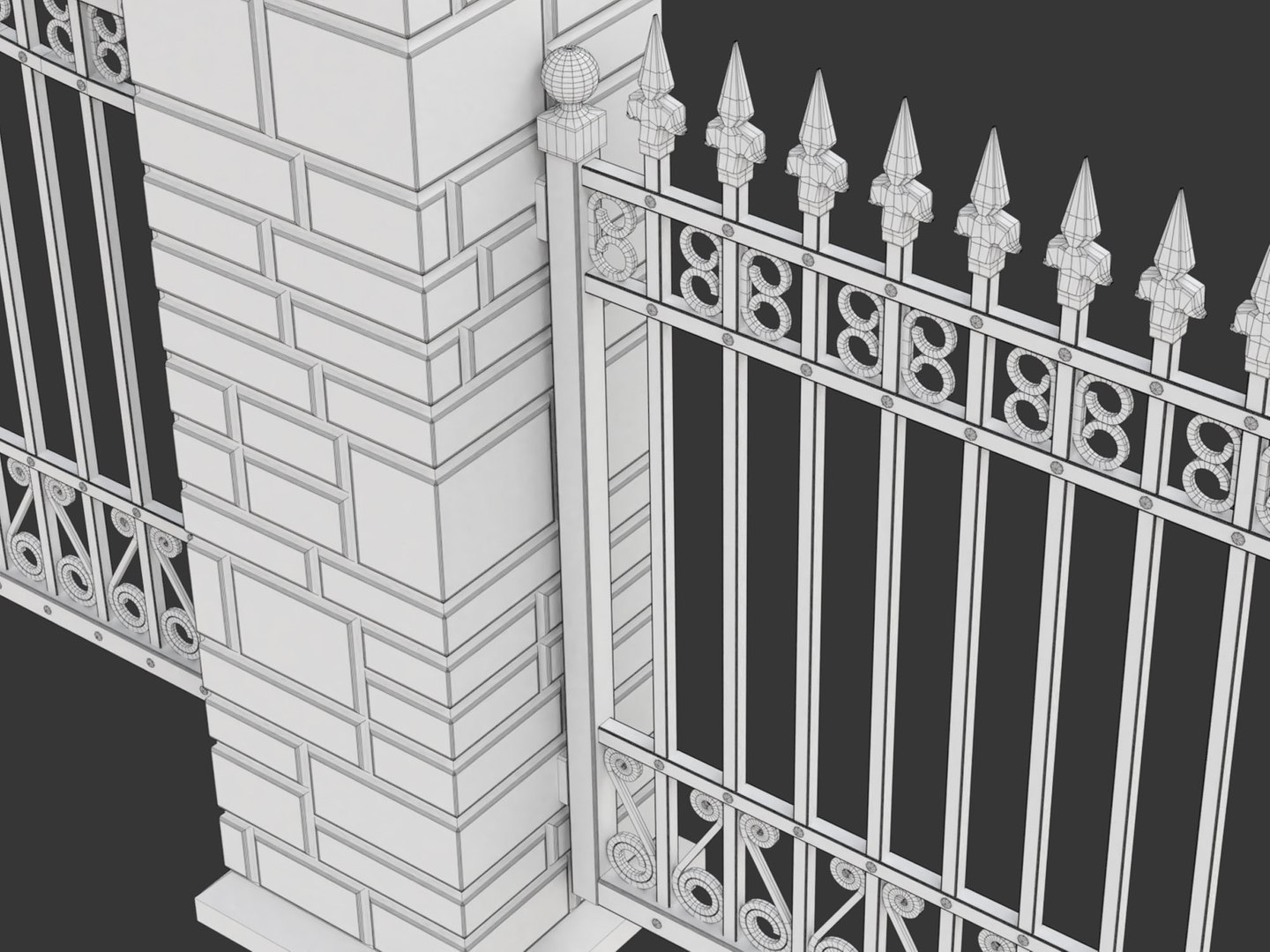 Opening Iron Gate Animation 3D - TurboSquid 2024531