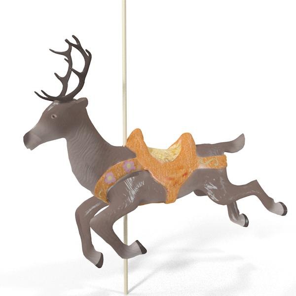 3d model carousel deer