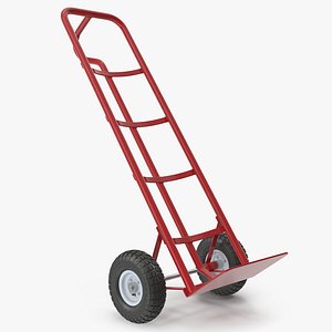 Red Hand Truck 3D Model