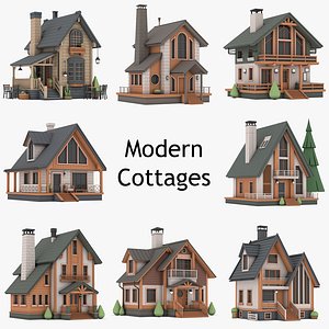 9 Modern Cottages 3D