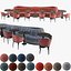 3D Restaurant Cafe Sofa Tableware Part7 - 12 colors big sofa set for center