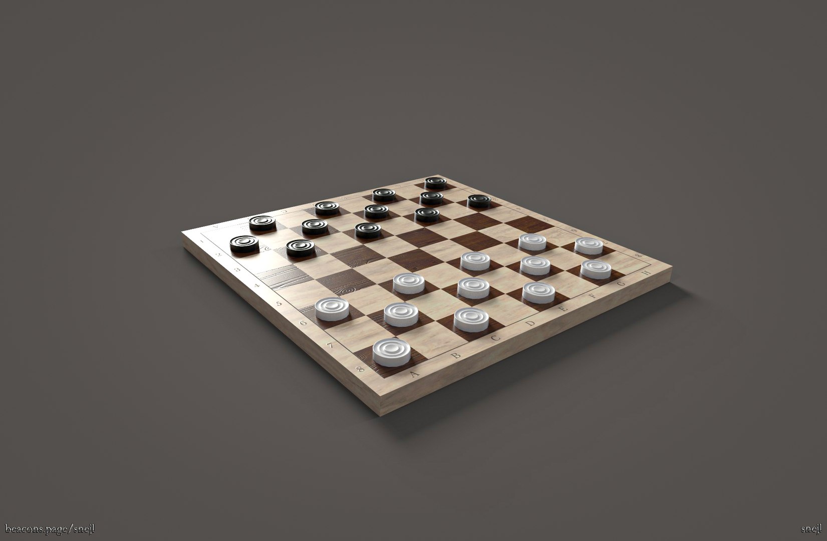 Checkers Game Ready 3D Model - TurboSquid 2063886