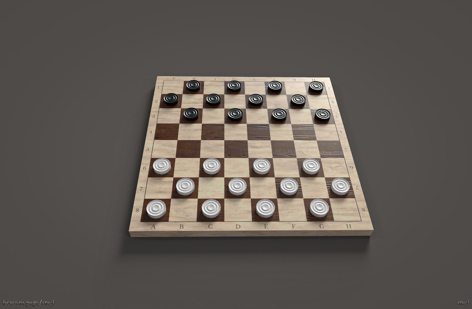 Checkers Game Ready 3D Model - TurboSquid 2063886