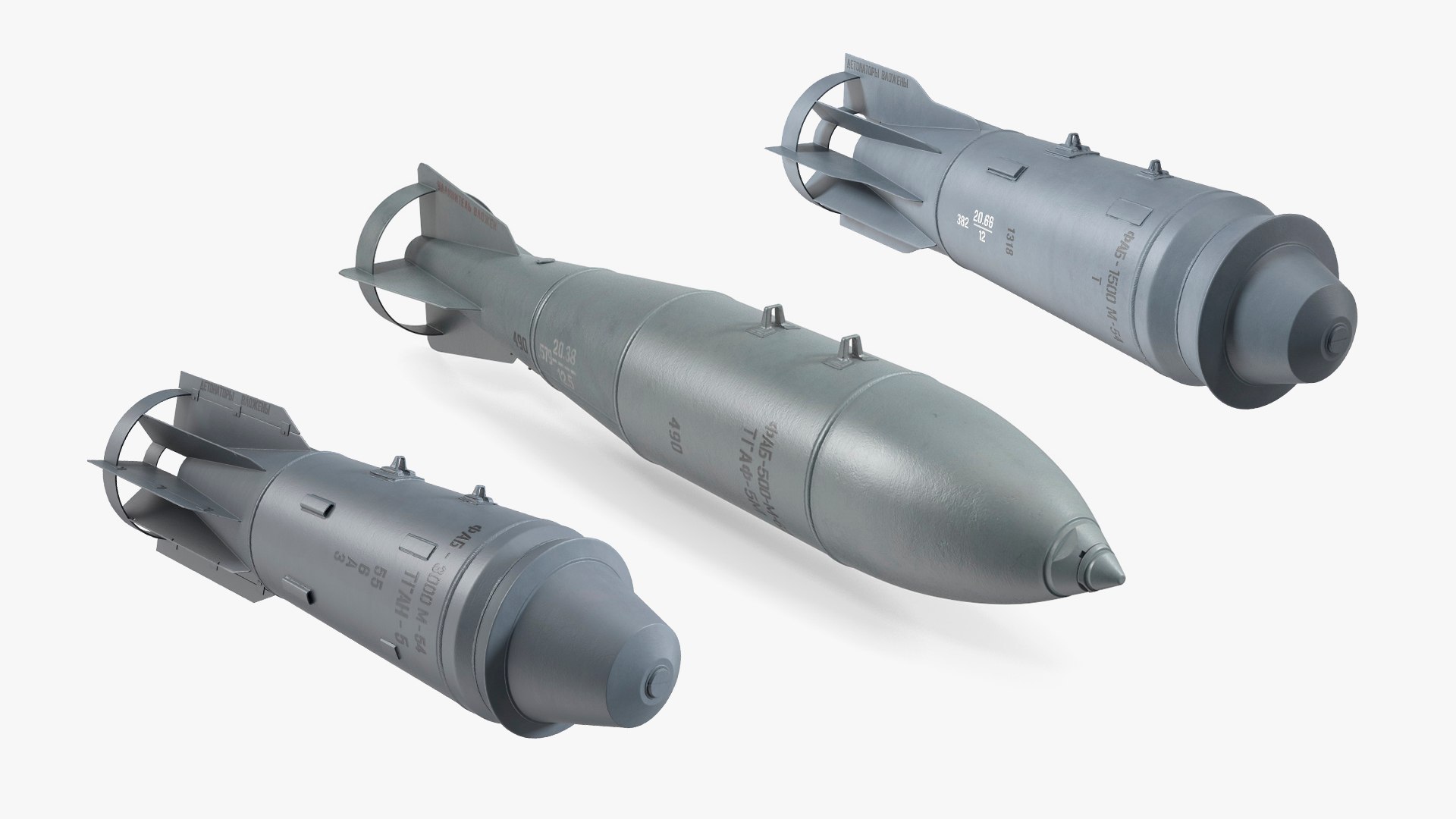 3D Russian Air Bombs Collection Model - TurboSquid 2249077