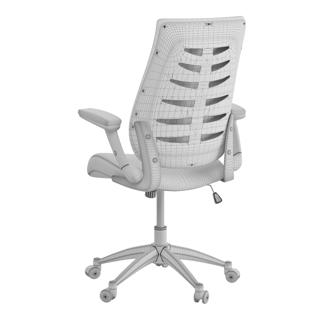 3D Ergonomic High Back Office Chair Flash Furniture BL-LB-8809 Model ...