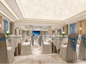 Luxury Hotel Banquet Ballroom 004 model