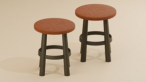 Classic Round Stool 3D
