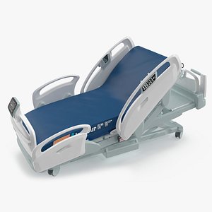 3D Stryker Procuity ZM Smart Hospital Bed Rigged model