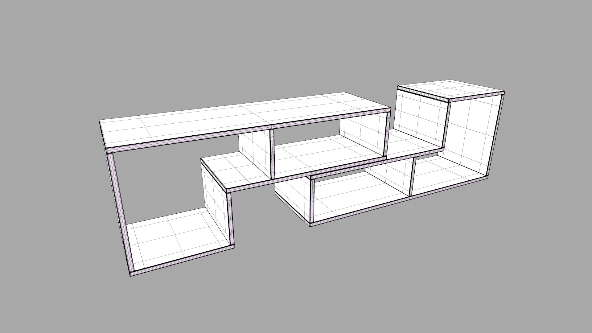 3D Grey Wooden Rack Model - TurboSquid 2037231