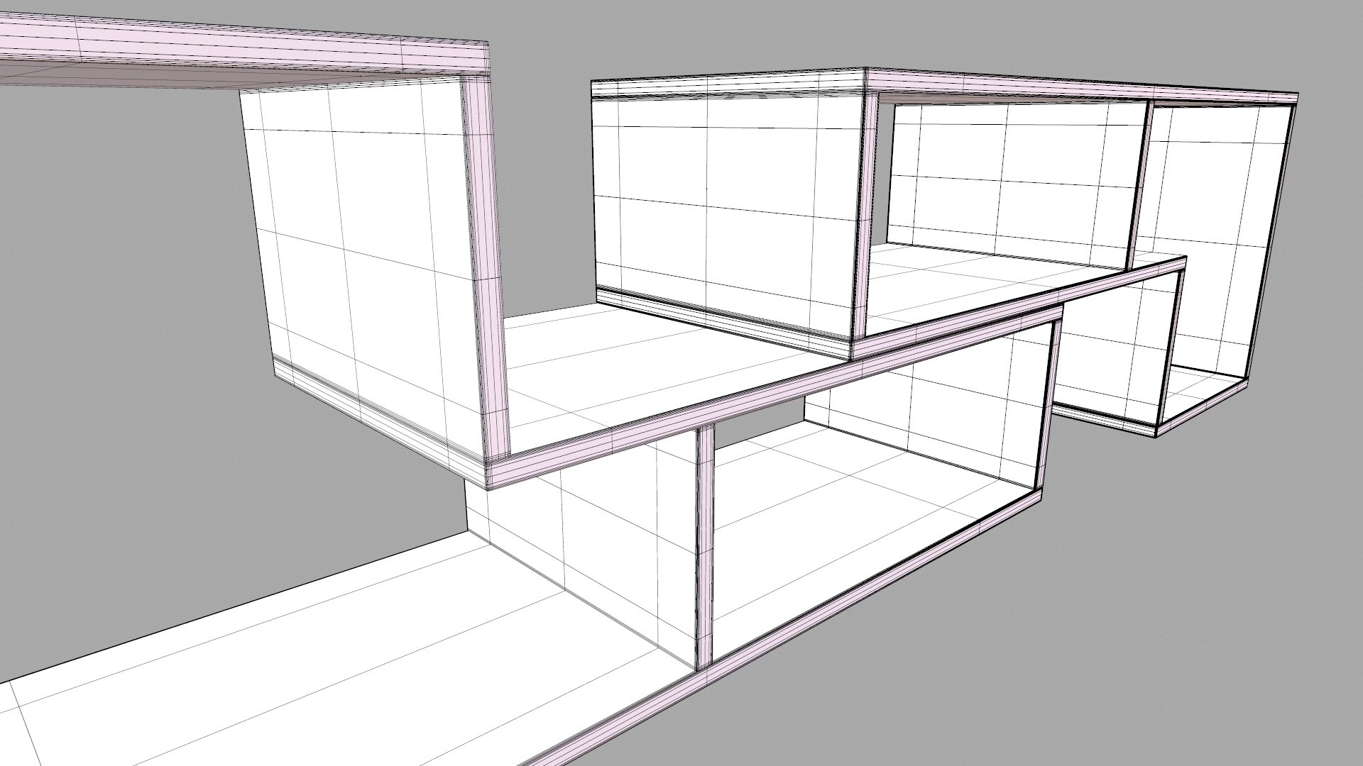 3D Grey Wooden Rack Model - TurboSquid 2037231