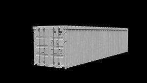 3D Industrial 20ft container model