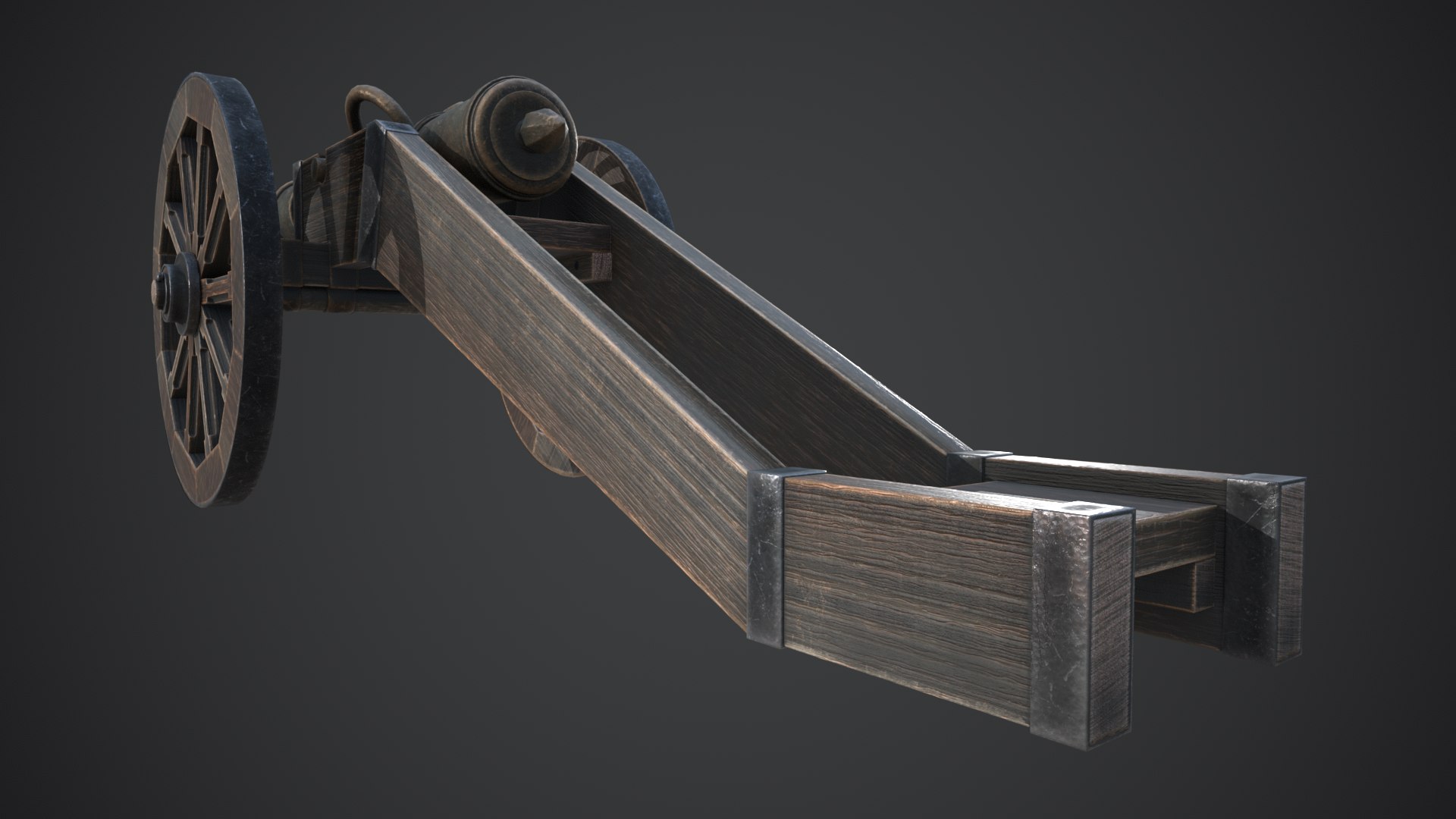 3D Model Medieval Cannon - TurboSquid 2131627