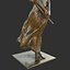 Bronzeflötenmädchen 3D-Modell
