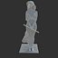 Bronzeflötenmädchen 3D-Modell