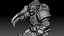 Orc 01 Armored Orc Warrior with Chainsword - 3D Print Model