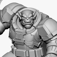 Orc 01 Armored Orc Warrior with Chainsword - 3D Print Model