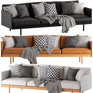 Globewest Tolv Pensive 3-Seater Sofa 3D model