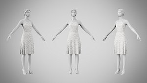 3D Dress 22 Pastel Confetti Abstract