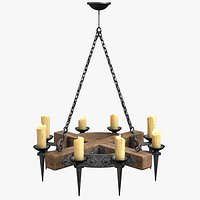 Medieval Chandelier 8K PBR Textures
