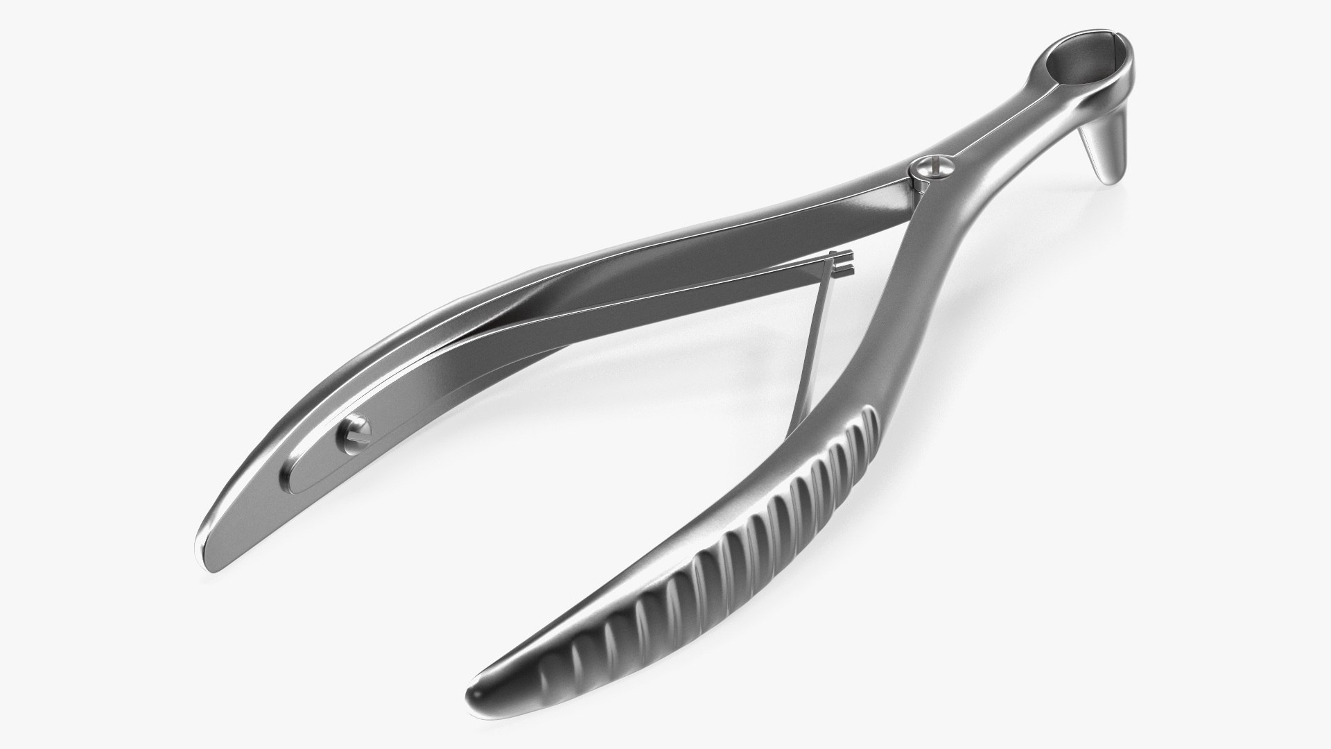ENT Nasal Forceps Curved Tip 3D model preview