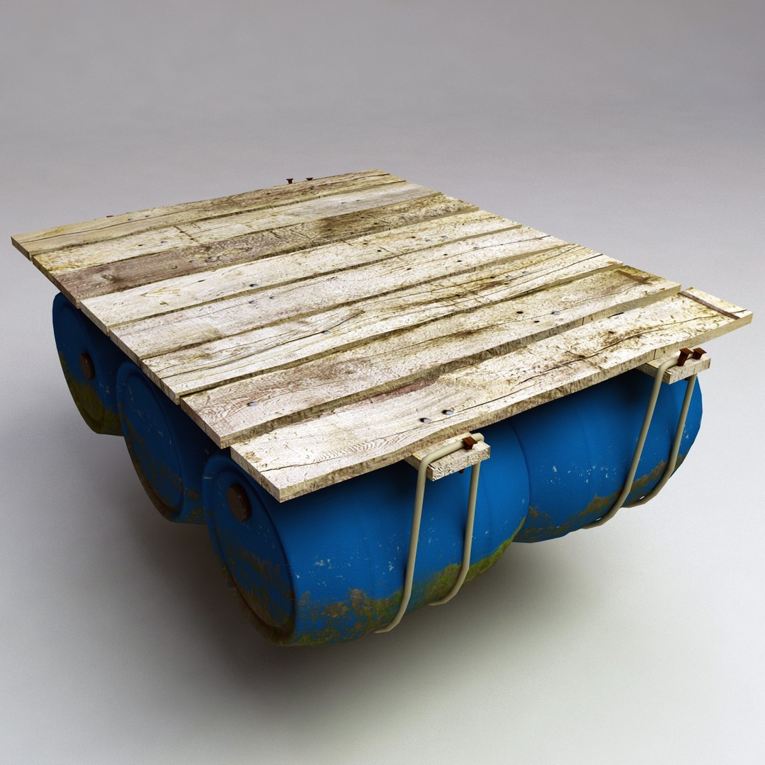 3d Rafts Set Modelled Model