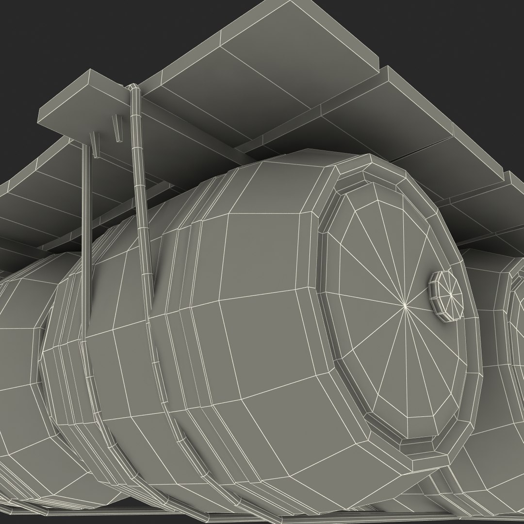 3d Rafts Set Modelled Model