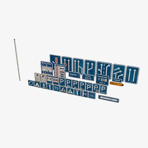 3D Czech street signs pack - Informative