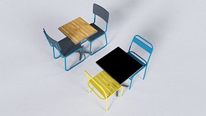 restaurant table and chair 3D model