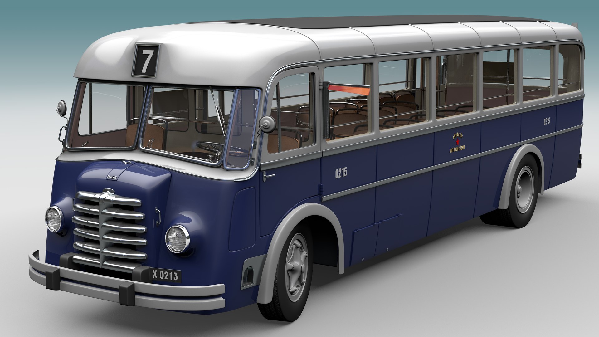 3D MAVAG TR5 Hungarian City Bus 1948 - TurboSquid 2030395