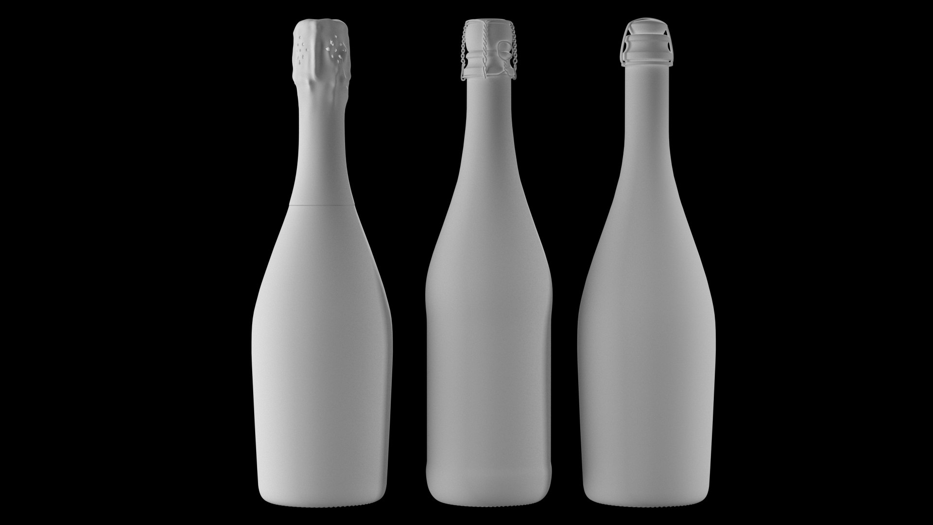 Champagne Bottles 3D Model TurboSquid 1880030