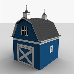 barn shed 3d 3ds