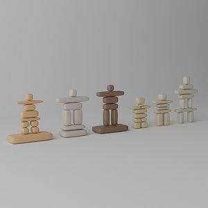 Cartoon Canadian Inukshuks Collection 1