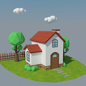 cartoon house 5 3d model
