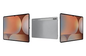 3D Samsung Galaxy Tab S10 Ultra Silver Low Poly