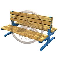 Double-Legged Cast Iron Bench