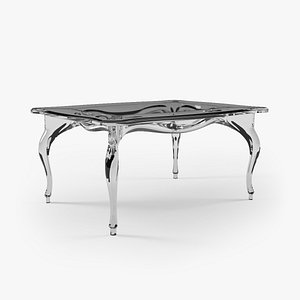 Luxury Acrylic and Wood Classic Designer Table
