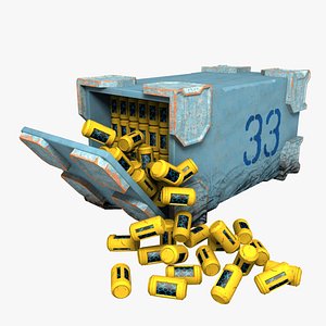 sci-fi container polys 3D model