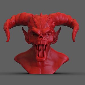 3D Demon Bust model