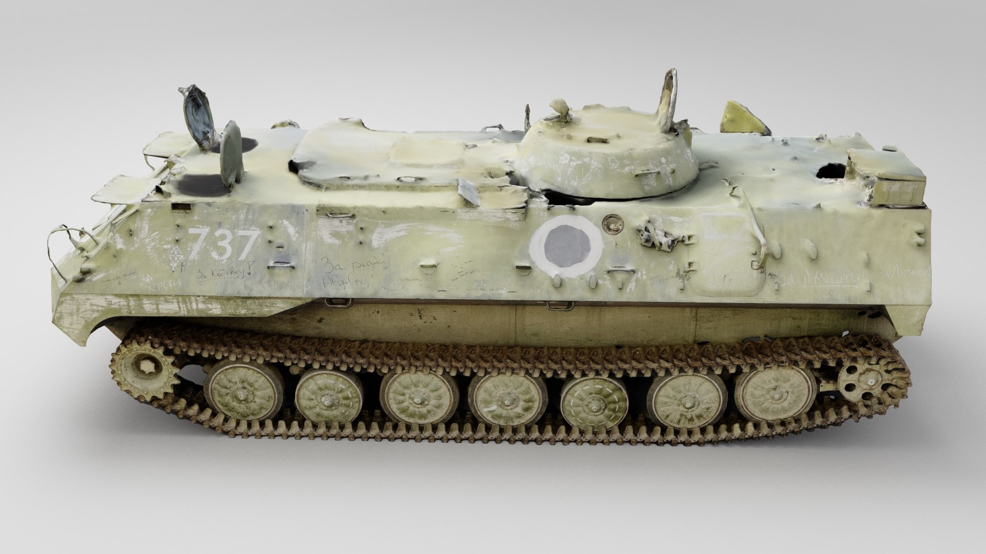3D Russian MT-LB Multi-purpose Towing Vehicle Destroyed By Ukrainian ...