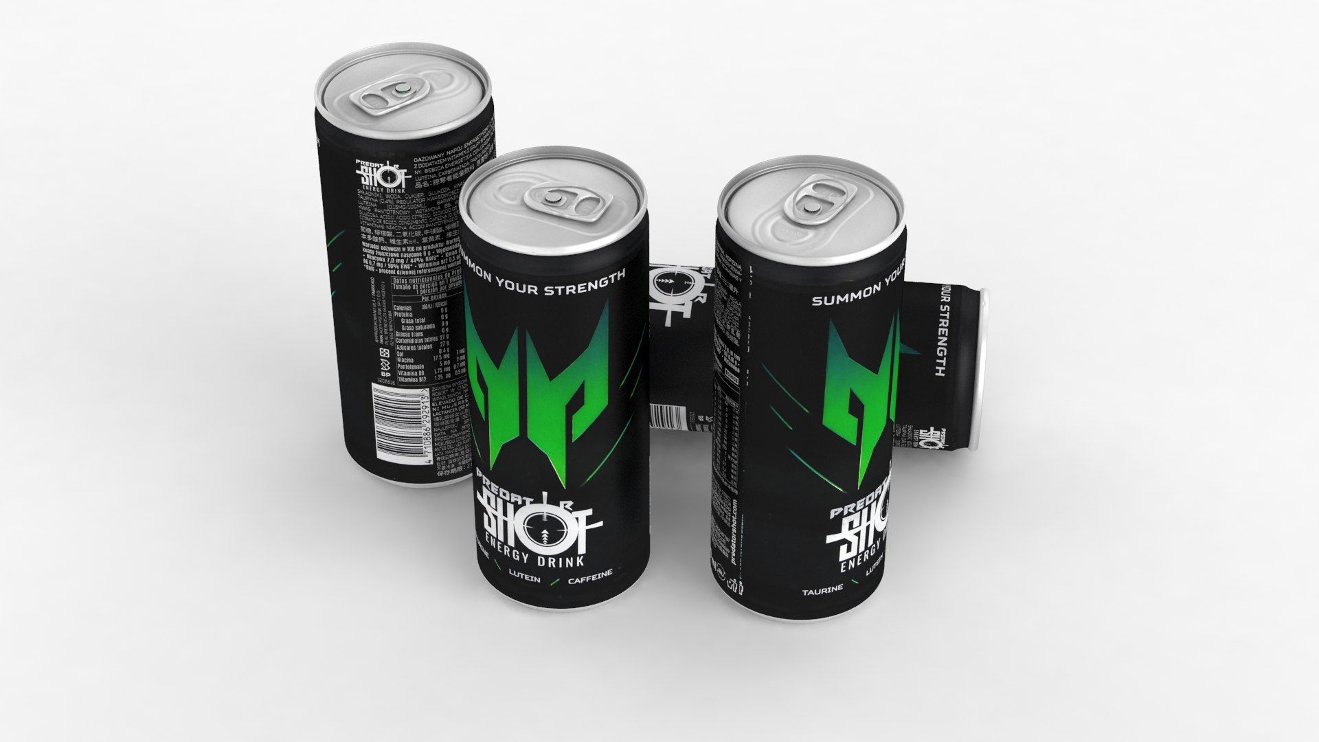 3D Beverage Can Predator Shot Energy Drink 250ml 2022 - TurboSquid 1932877