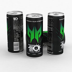 modelo 3d Maqueta de lata de bebida energética delgada de 250 ml -  TurboSquid 2059175