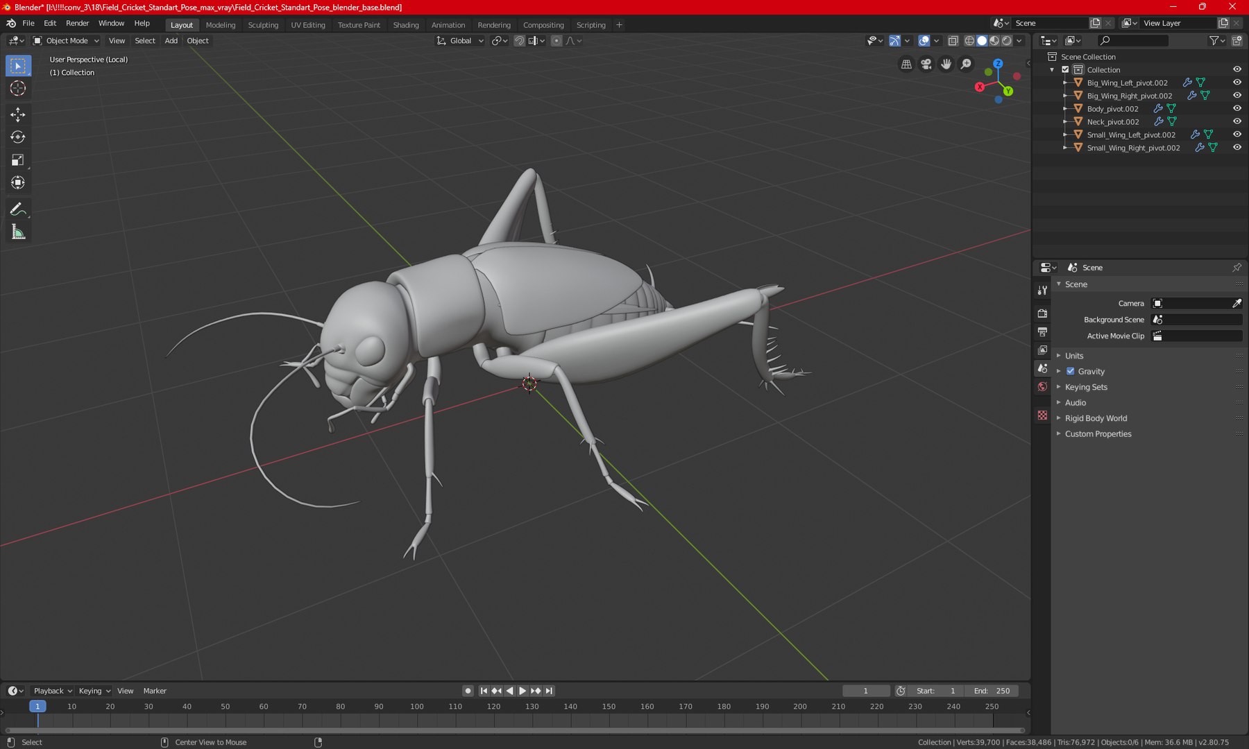 3D Field Cricket Standart Pose https://p.turbosquid.com/ts-thumb/Yo/187TIU/nE/fieldcricketstandartposevray3dmodel018/jpg/1719646078/1920x1080/fit_q87/0be191242b15dc9d57f1841accea9ef3b0c72f4a/fieldcricketstandartposevray3dmodel018.jpg