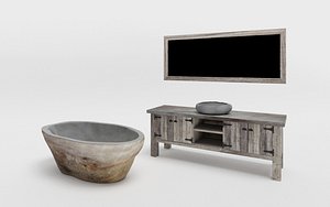 3d model bathroom set