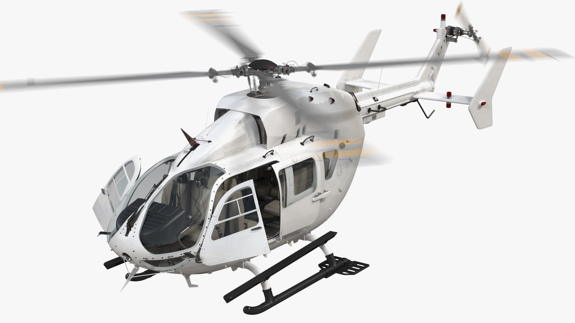 Twin Engine Light Utility Helicopter Rigged 3D model preview