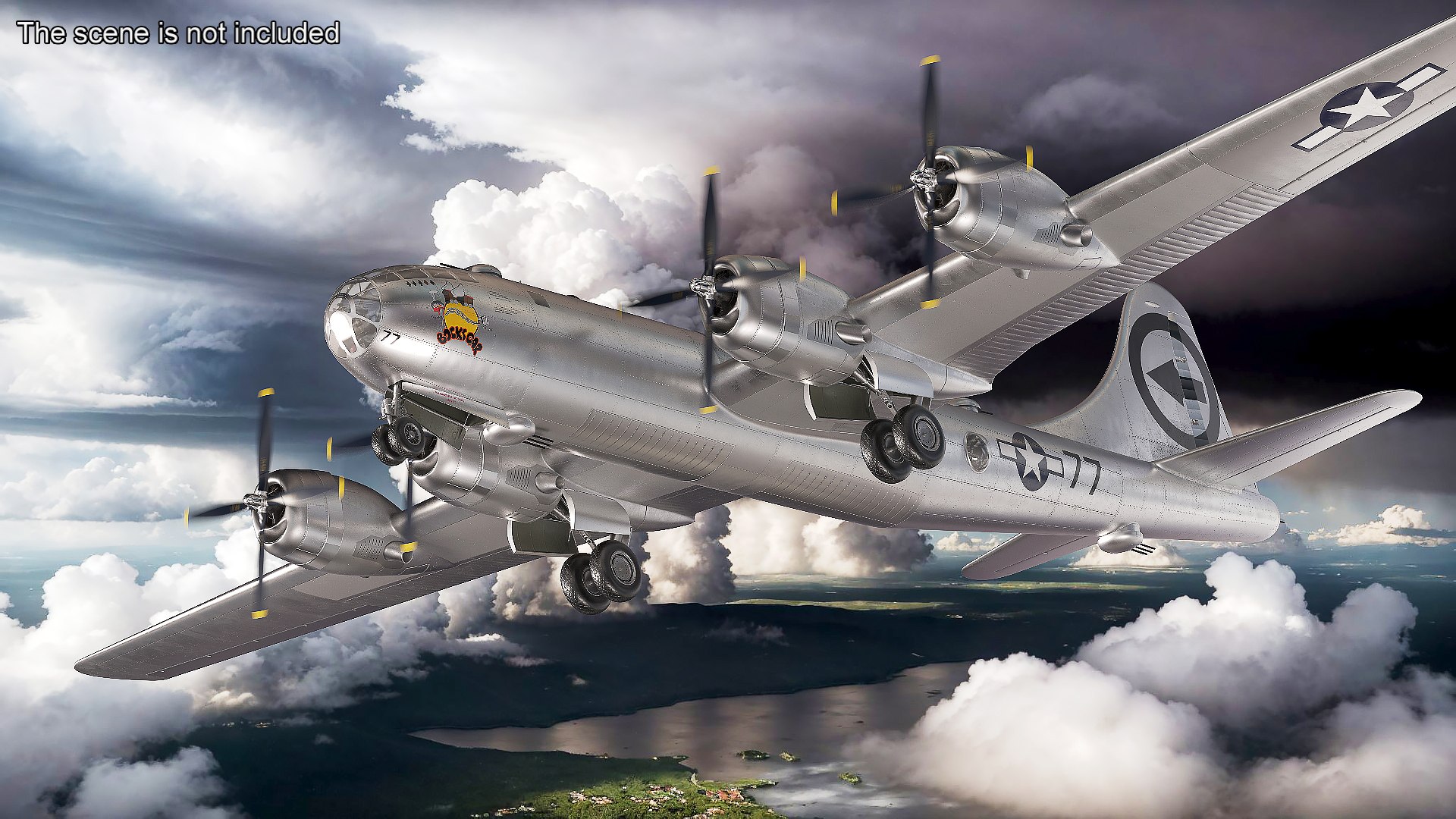 Boeing B-29 Bockscar 3D Model - TurboSquid 2378852