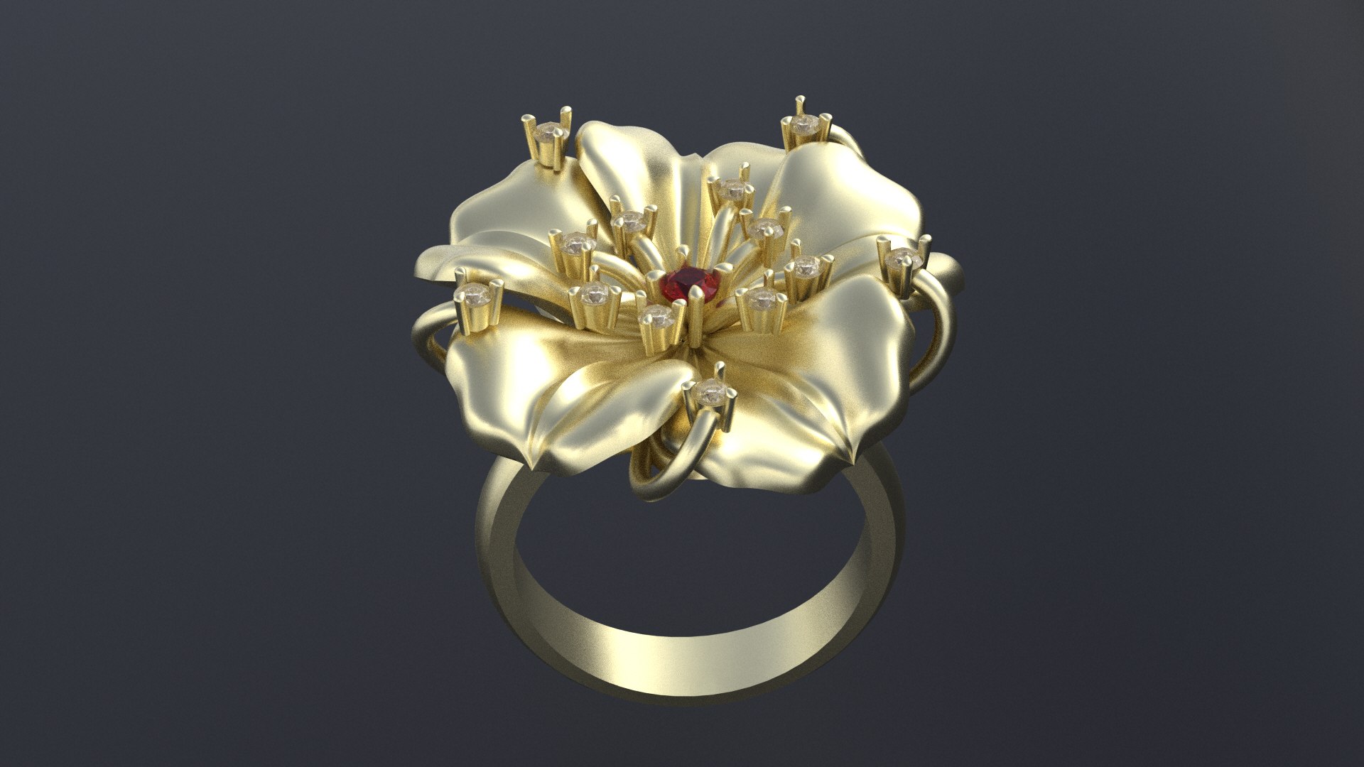 Designer Ring With Transform-flower For Cnc Or 3D Print Model 3D Model ...