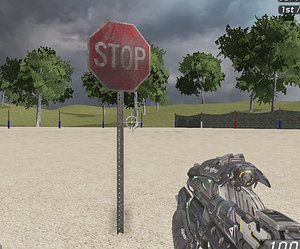 Stop Sign low poly 3d game ready 3D model